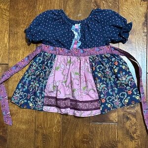 Matilda Jane Floral and Polka Dot top with Sash